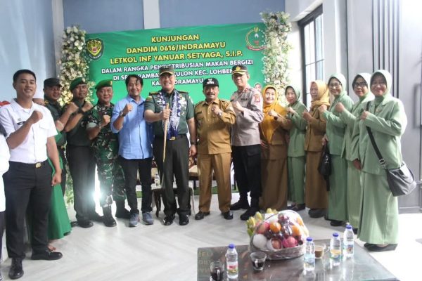 Kunjungan Kerja Dandim 0616/Indramayu serta Launching Satuan Pelayanan Pemenuhan Gizi (SPPG) di Desa Rambatan Kulon
