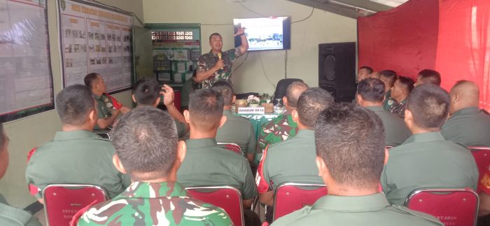 Dandim 0616/Indramayu Letkol Inf Yanuar Setyaga S.IP Melaksanakan Kunjungan Kerja Di Koramil 1601 Indramayu