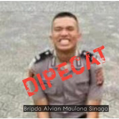 Tok! Bripda Alvian Maulana Sinaga Diberhentikan Dengan Tidak Hormat