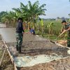 Satgas TMMD Ke-126 Kodim 0616/Indramayu Kejar Target Pengecoran Rabat Beton di Desa Longok