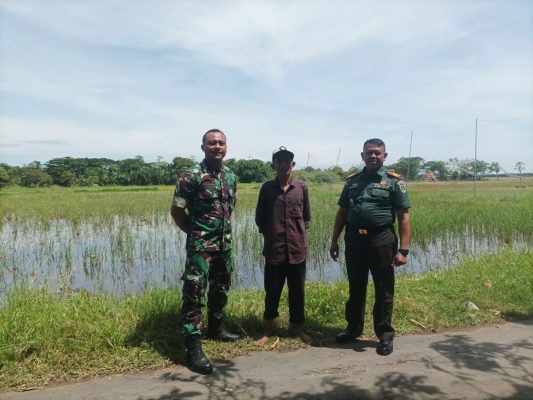 Danramil 1602/Sindang Koordinasi Tempat Posko Gulbencal Dan Mengecek Titik Lokasi KDMP