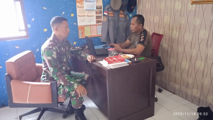 Koramil 1602 Sindang Melaksanakan Kordinasi Dengan Kecamatan Cantigi Terkait Pembuatan Posko Bencana Alam