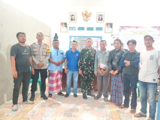 Pastikan Wilayah Binaan Kondusif, Koramil 1609 Juntinyuat Monitor Giat Panitia Pilwu Desa Limbangan