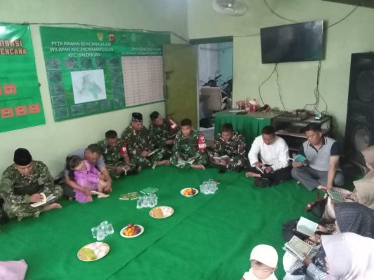 Pererat Silaturahmi Antar Anggota, Koramil 1601/Indramayu Menggelar Do'a Bersama