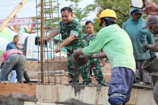 Dandim 0616/Indramayu Tinjau Pembangunan Koperasi Desa Kelurahan Merah Putih di Terisi