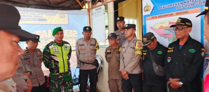 Pastikan Wilayah Kecamatan Sindang Menjelang Nataru Aman Dan kondusif, Koramil 02 Sindang Laksanakan PAM Pengamanan