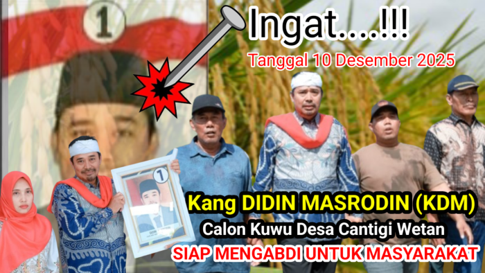 Dukungan Masyarakat Desa Cantigi Wetan Kepada Calon Kuwu Didin Masrodin Terus Meningkat