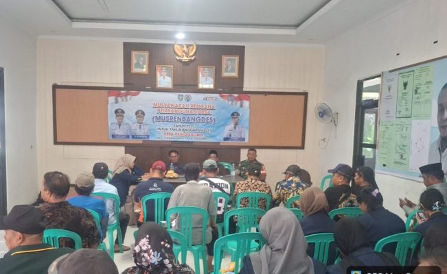 Koramil 1608 Krangampel Menghadiri Musyawarah Rencana Pembangunan Desa Pringgacala Tahun 2026