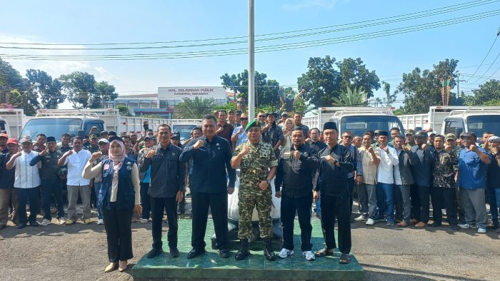 Kodim 0616 Indramayu Menggelar Serah Terima Puluhan Kendaraan Truck Untuk Pengurus KDMP