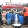 Wujud Kepedulian Terhadap Rakyat, Kodim 0616/Indramayu Dan BPBD Salurkan 10.000 Liter Air Bersih
