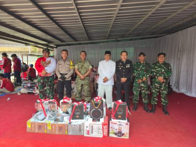 Tumbuhkan Rasa Cinta Tanah Air, Koramil 1602 Sindang Bersama Perusahaan Padi Kapas Meriahkan HUT RI Ke 81